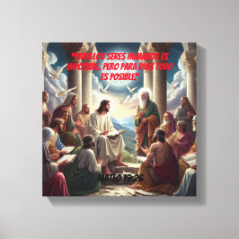 Jesús y los Discípulos: Mateo 19:26 Canvastryck