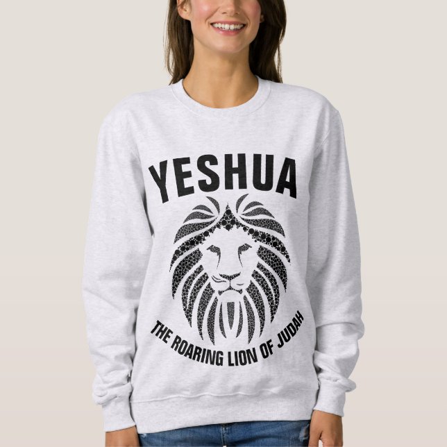 JESUS YESHUA det RYTA LEJONT AV JUDAH-T-tröja T Shirt (Framsida)