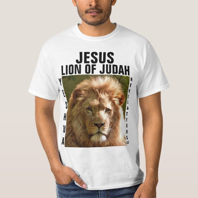 JESUS YESHUA LEJON AV JUDAH T-shirts-T T-shirt (Framsida)