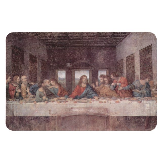 Jesus "Yeshua" The Last Supper, Leonardo da Vinci Magnet (Horisontell)