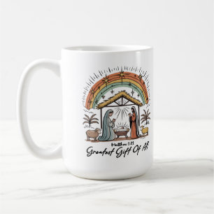Jesusbarn Maria Josef julkrubba kristen Kaffemugg