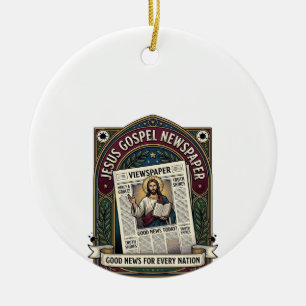 Jesusbibel Tidning Jesus Tidning Kristna F Julgransprydnad Keramik
