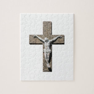 Jesuschrist på en arg skulptur pussel