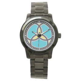 Jesusfiskar Treenighetsfärgat Glas Logo Armbandsur