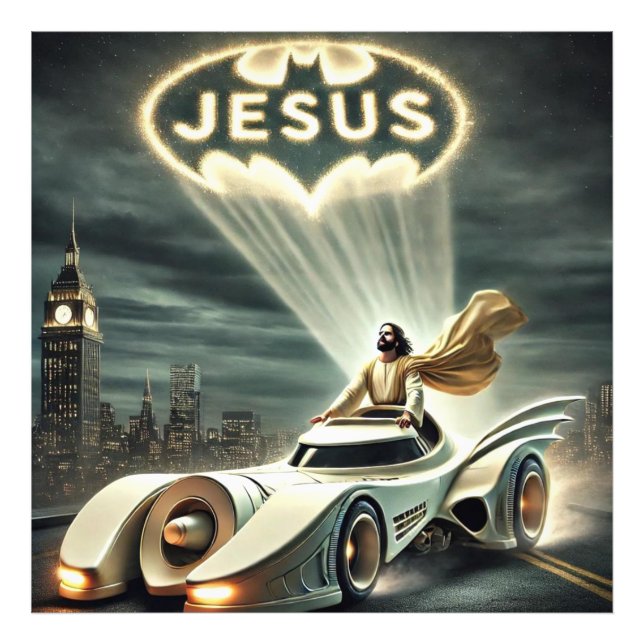 Jesusmobil: Savior på natten Fototryck (Framsidan)