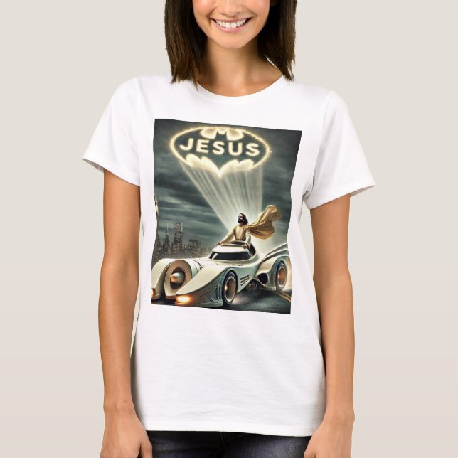 Jesusmobil: Savior på natten T Shirt (Framsida)