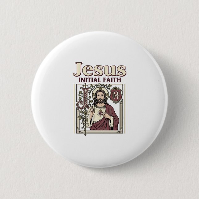 Jesusmonogram initial tro Jesusmonogram initia Knapp (Framsida)