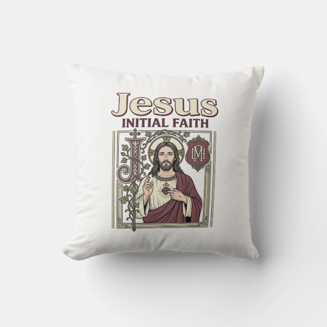 Jesusmonogram initial tro Jesusmonogram initia Kudde (Framsida)