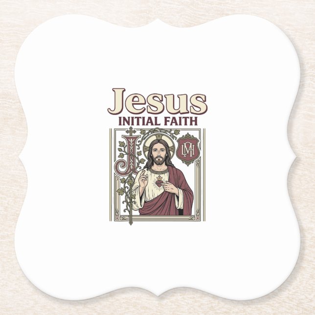 Jesusmonogram initial tro Jesusmonogram initia Underlägg Papper (Framsida)