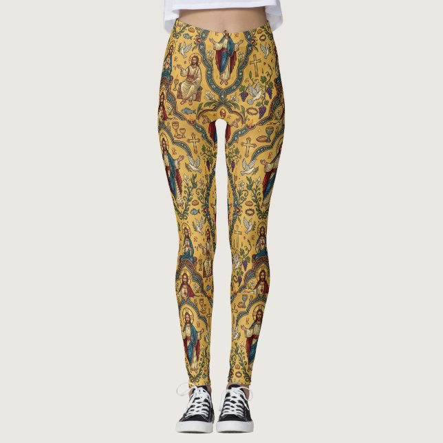 Jesusmönster Leggings (Framsida)