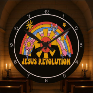 Jesusrevolution Grafik Rund Klocka