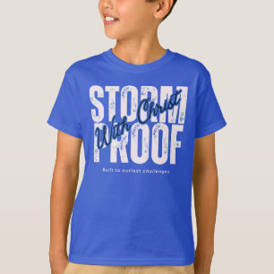Jesustroende Tacksamhet Bibel Grafik Blå T Shirt