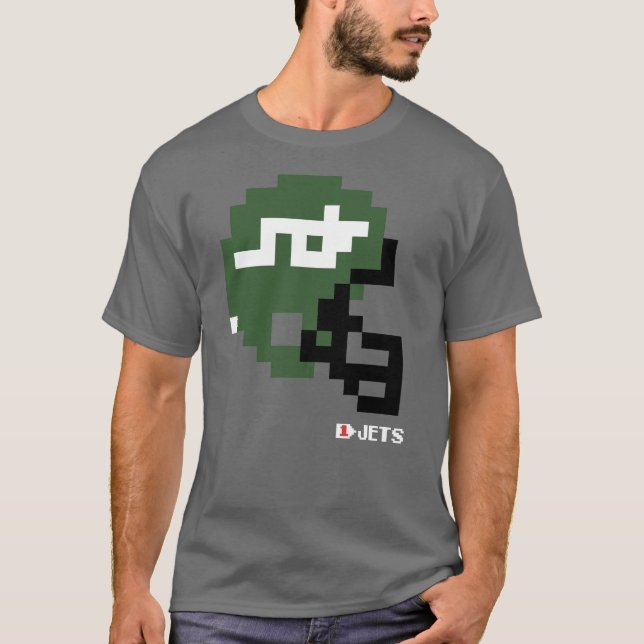 Jet 90-talet Tecmo Bowl Helmet T-Shirt (Framsida)