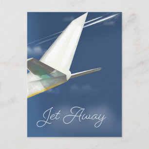 Jet Away - resaffisch. Vykort