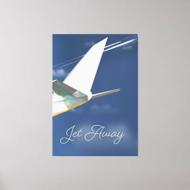 Jet Away-resemal Canvastryck (Framsida)