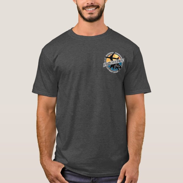 Jet & Bear - Lämnat Pocket - Mörk Shirt T Shirt (Framsida)