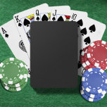 Jet Black Solid Färg enkel minimalistisk Casinokort<br><div class="desc">Generiskt,  fast,  svart däck för att spela kort åt vem som helst. Olika jet svarta färg för ett enkelt,  minimalistiskt utseende.</div>