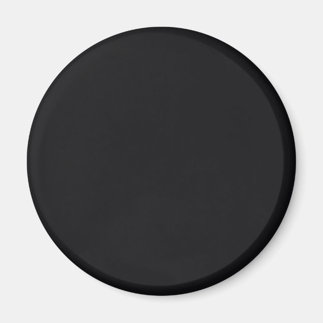 Jet Black Solid Färg Magnet (Framsidan)