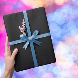 Jet Black Solid Färg Presentpapper