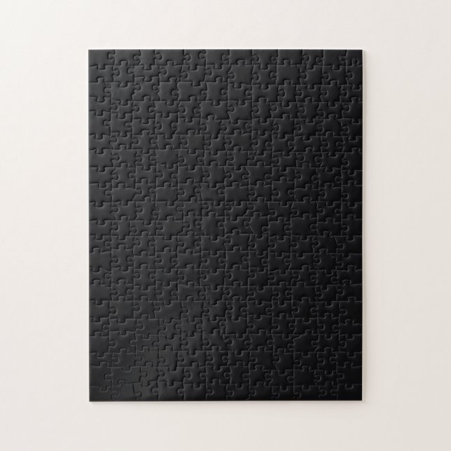 Jet Black Solid Färg Pussel (Vertikal)