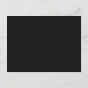 Jet Black Solid Färg Vykort