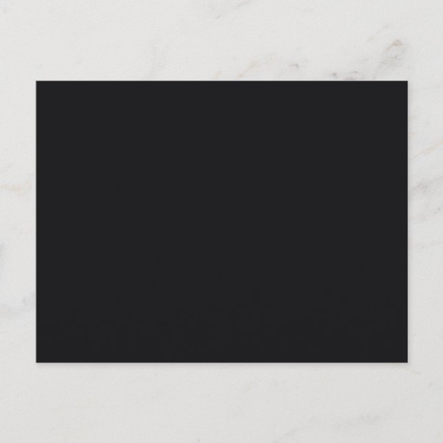 Jet Black Solid Färg Vykort (Framsida)