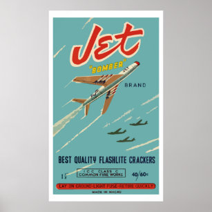 Jet Bomber (Vintage China Firecracker) Poster