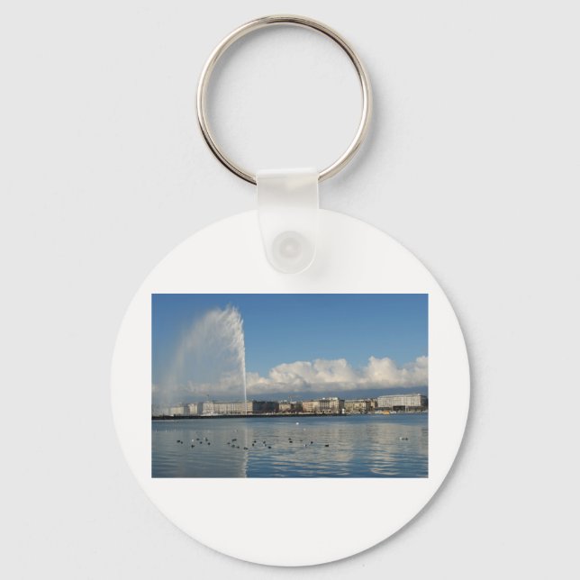 Jet d'eau, Genève Nyckelring (Framsida)