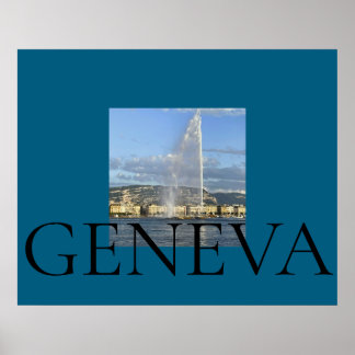 Jet d'Eau i Genève Poster