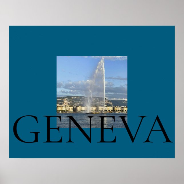 Jet d'Eau i Genève  Poster (Framsidan)