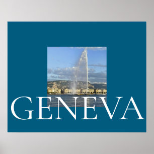 Jet d'Eau i Genève Poster