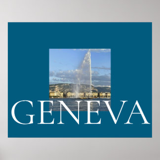 Jet d'Eau i Genève Poster