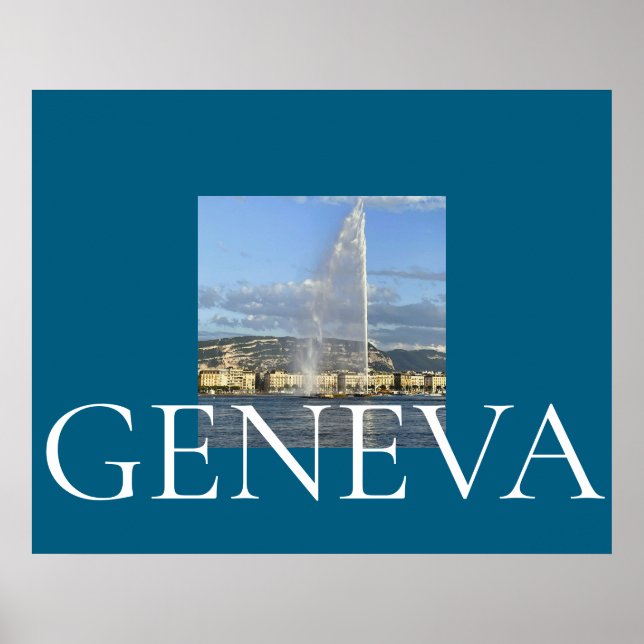 Jet d'Eau i Genève  Poster (Framsidan)