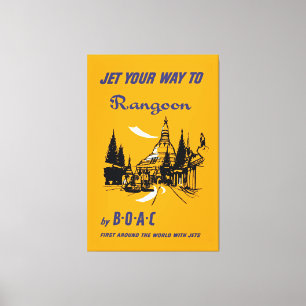Jet din väg till Rangoon Canvastryck