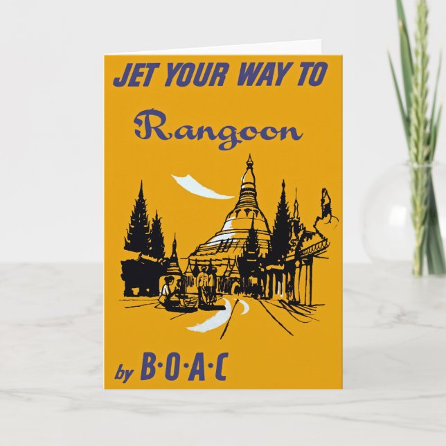 Jet din väg till Rangoon Kort (Framsida)