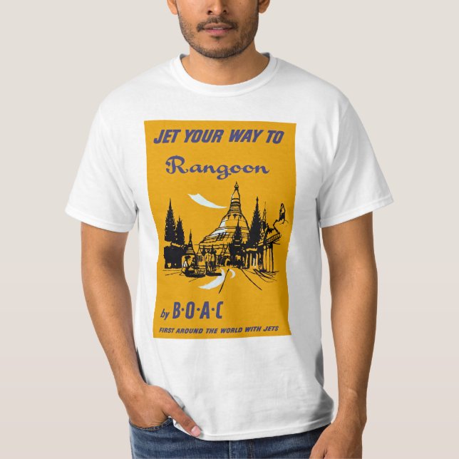 Jet din väg till Rangoon T-shirt (Framsida)