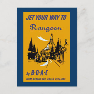 Jet din väg till Rangoon Vykort