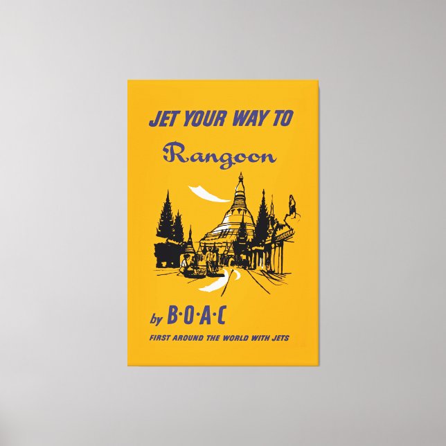 Jet din väg till Rangoon - XL Canvastryck (Framsida)