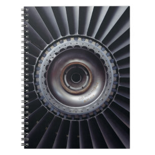 Jet Engine Anteckningsbok Med Spiral