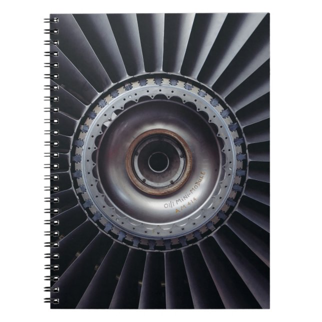 Jet Engine Anteckningsbok Med Spiral (Framsidan)