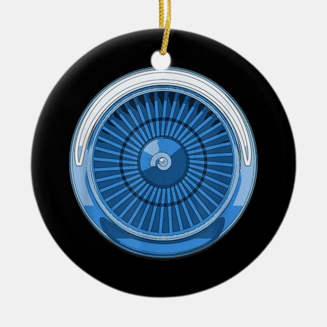 Jet Engine Julgransprydnad Keramik (Framsidan)