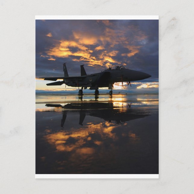 Jet Fighter Aircraft Pilot Vingar Destiny Vykort (Framsida)