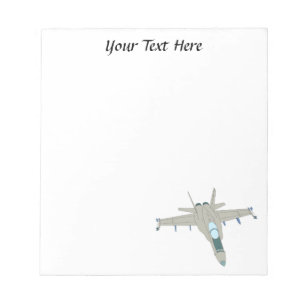 Jet Fighter F18 Hornet Design Anteckningsblock