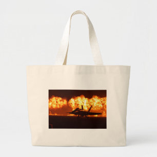 Jet Fighter Flames Jumbo Tygkasse