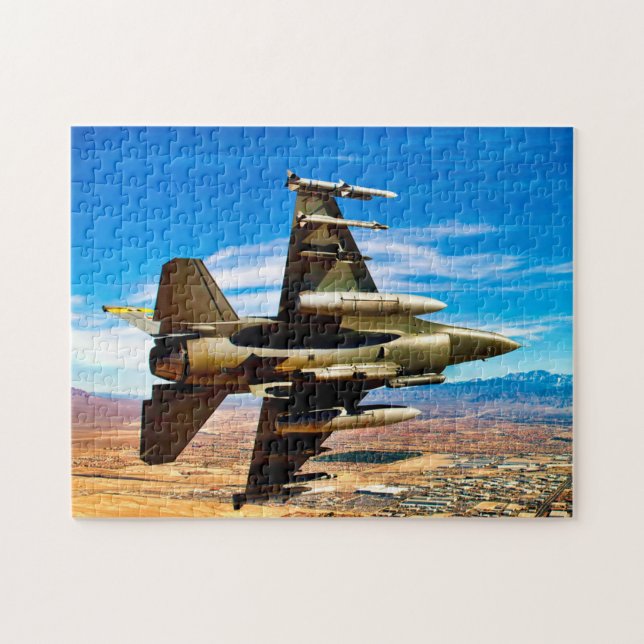 Jet Fighter över Nevada. Pussel (Horisontell)