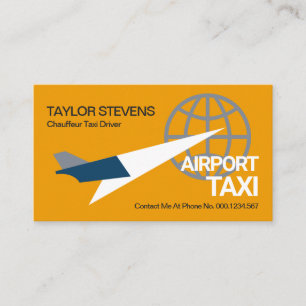 Jet Flygplan Liftoff Global Transport Airport Taxi Visitkort