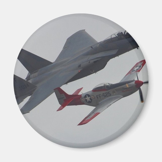 Jet Flygplan Piloter Cockpits Propellers Magnet (Framsidan)