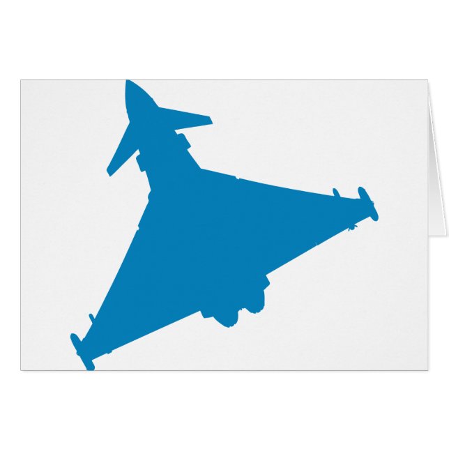 Jet för Eurofighter Typhoonkämpe Hälsningskort (Framsidan Horizontal)