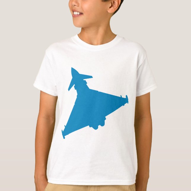 Jet för Eurofighter Typhoonkämpe Tee Shirt (Framsida)
