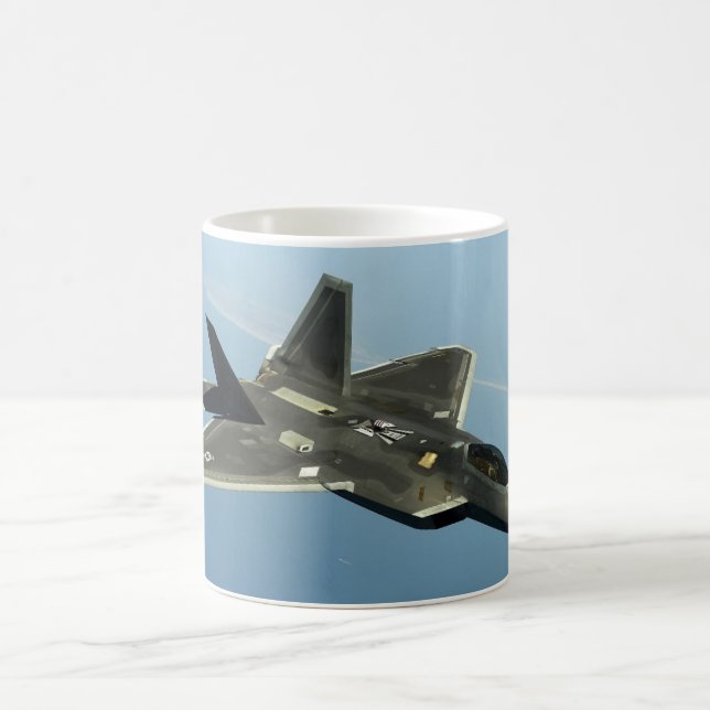 Jet för kämpe F-22 Kaffemugg (Center)